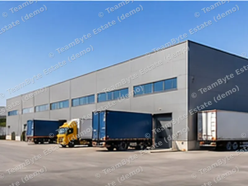 Logistics warehouse near the port